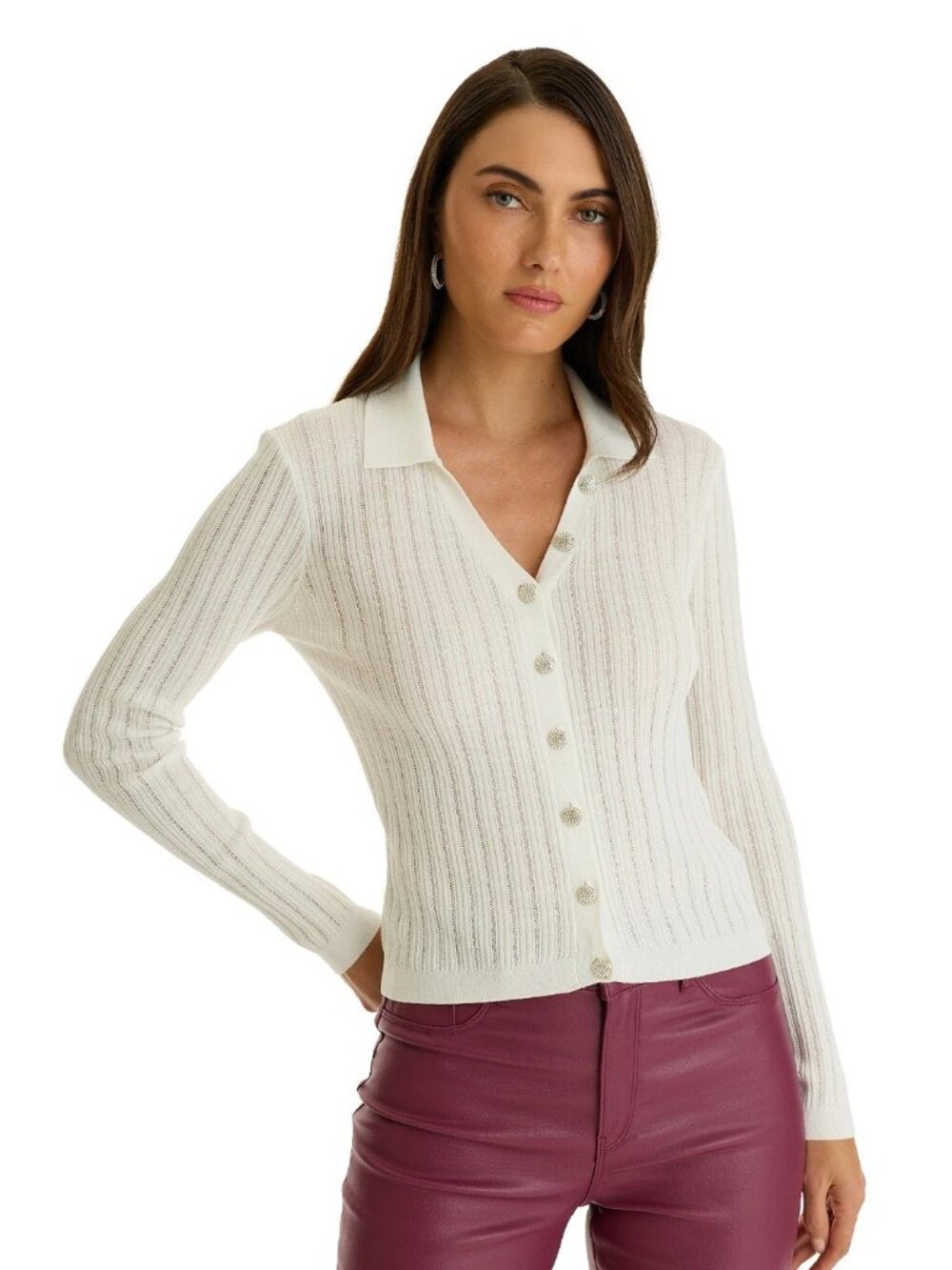THE NOLI SHOP Karolina Polo Shirt White, New